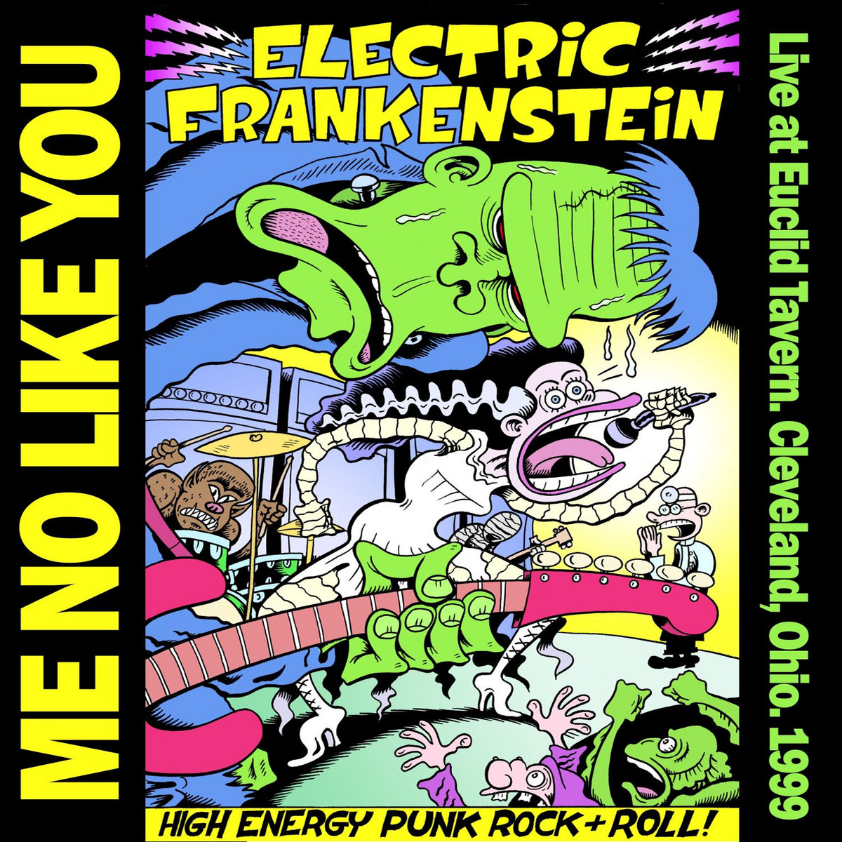 Electric Frankenstein- Me No Like You LP ~RARE YELLOW WAX W/ ELECTRIC FRANKENSTEIN 2-SIDED POSTER!