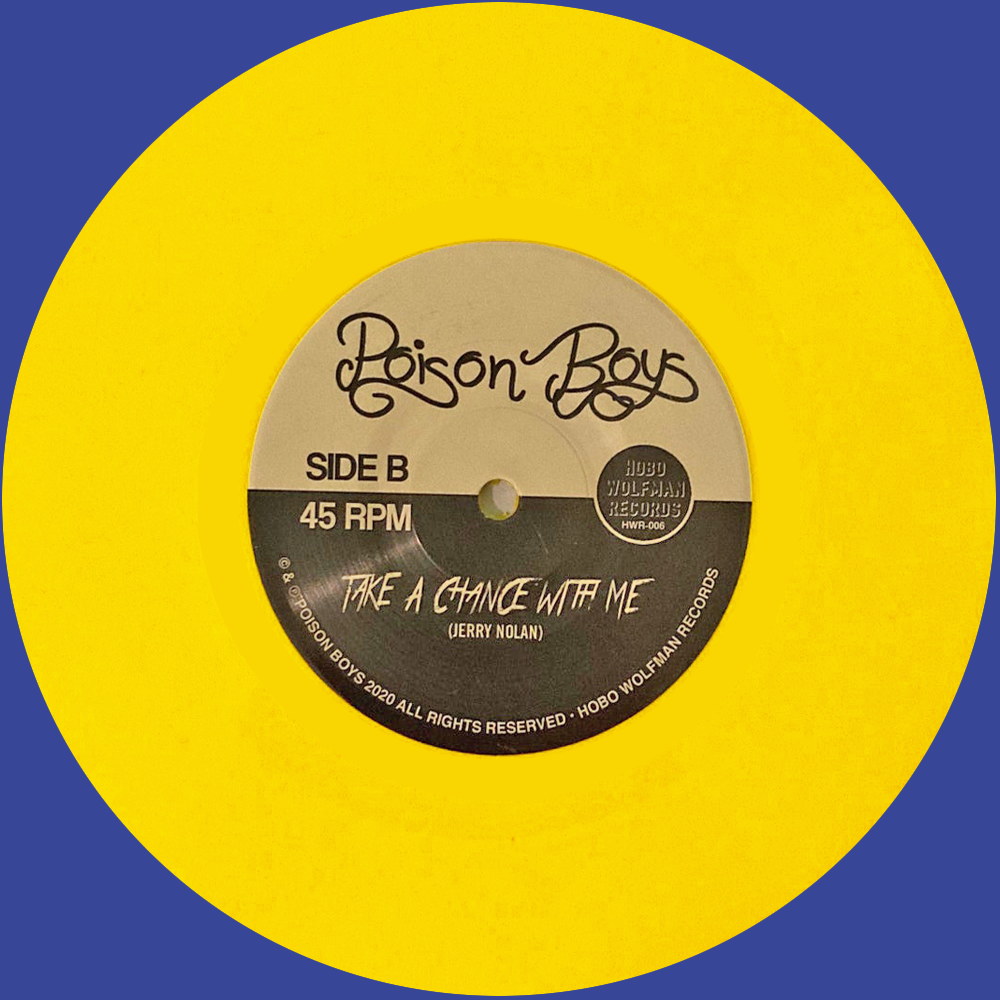 Poison Boys- Mean Queen 7"~RARE MUSTARD YELLOW WAX!