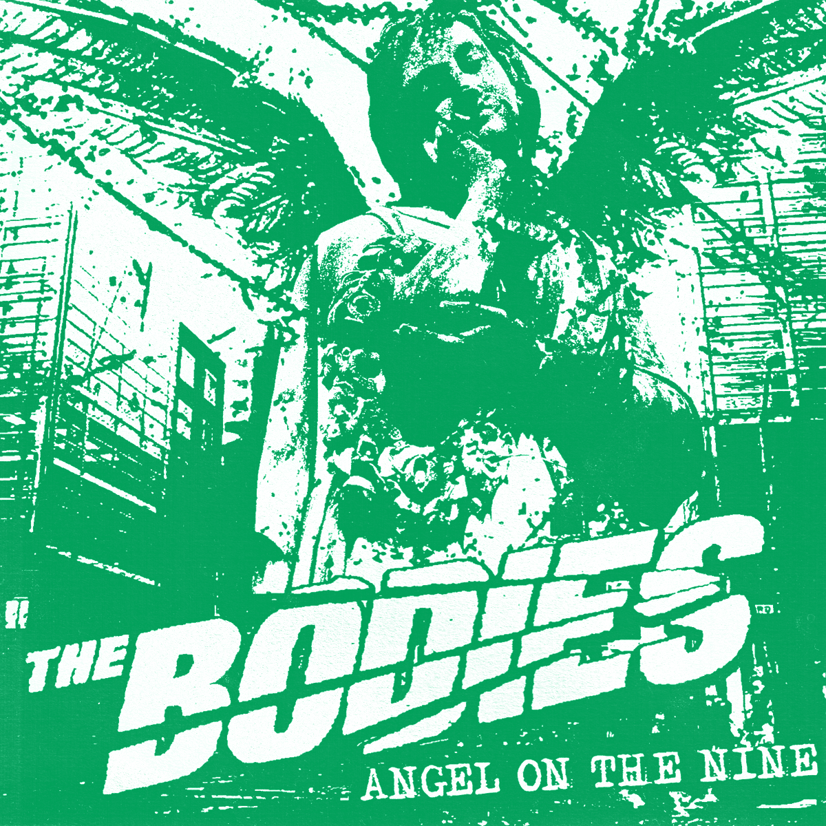 The Bodies- Angel On The Nine 7" ~REISSUE: GREEN + WHITE  ALT COVER LTD TO 50 ON RARE CLEAR WAX!