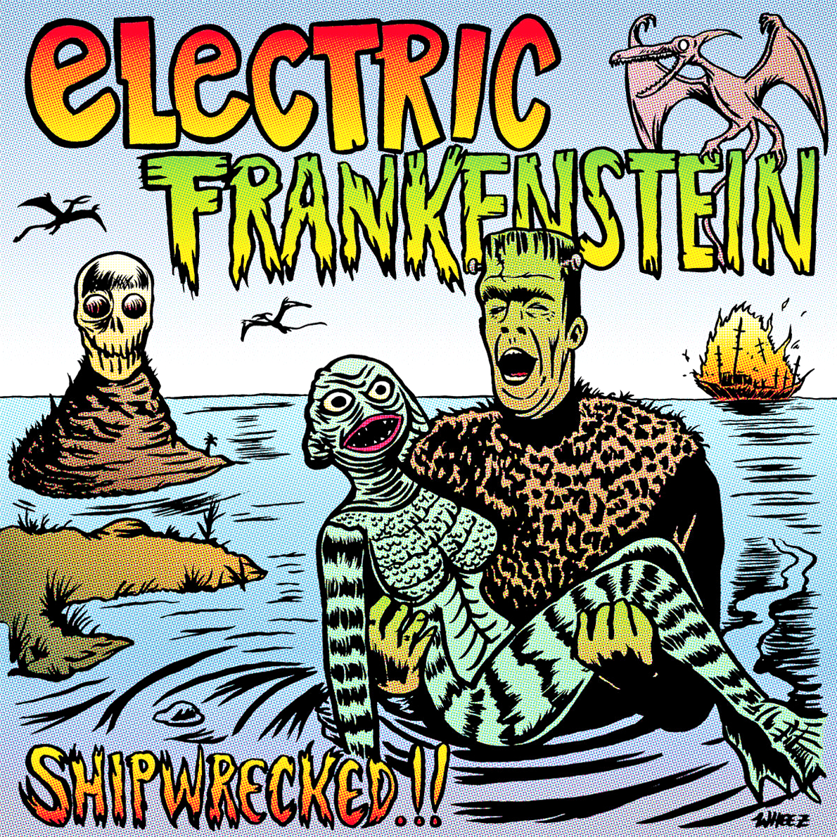 Electric Frankenstein- Shipwrecked / Annies Grave Revisited LP ~RARE RED WAX!