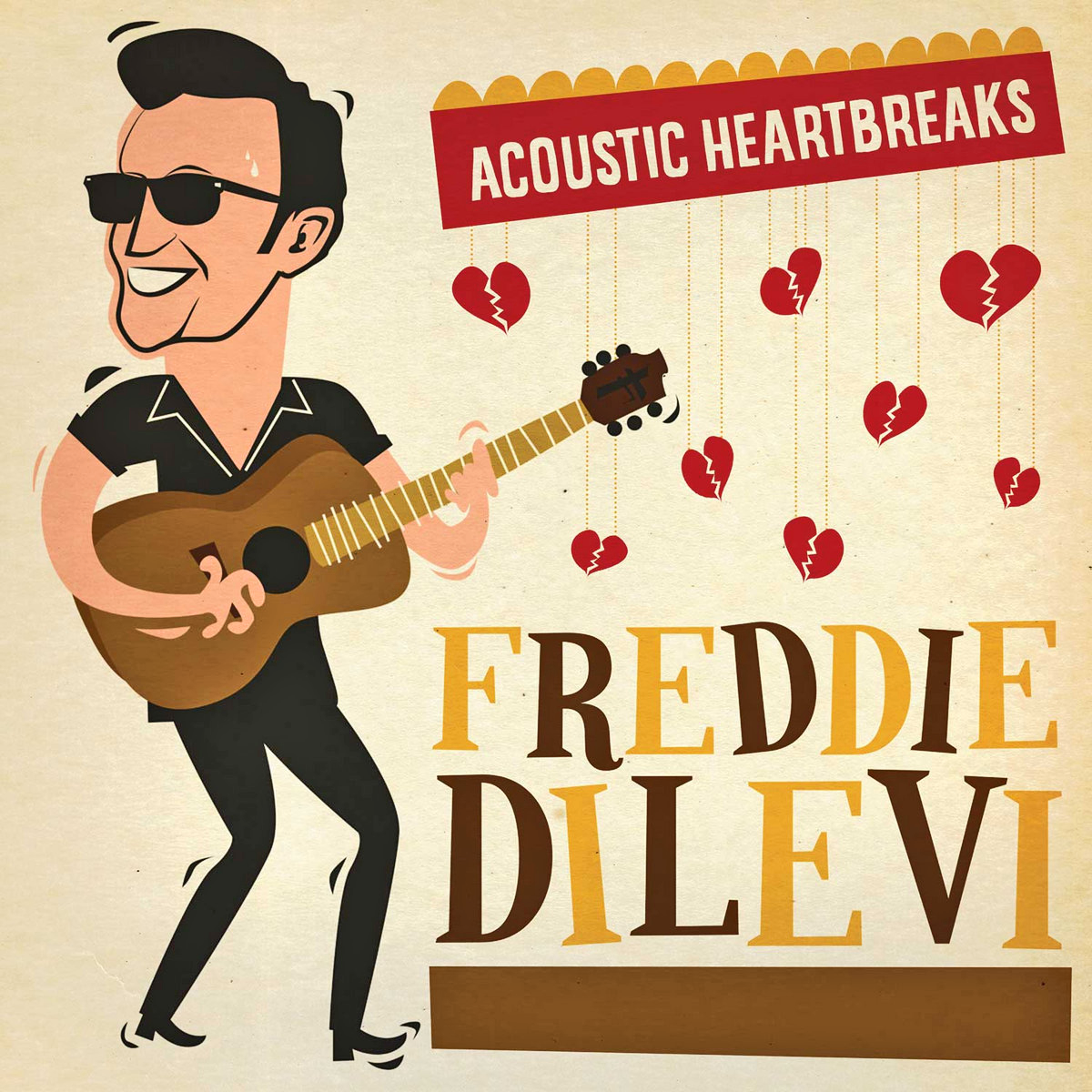 Freddie Dilevi- Acoustic Heartbreaks 7" ~EDDIE COCHRAN!