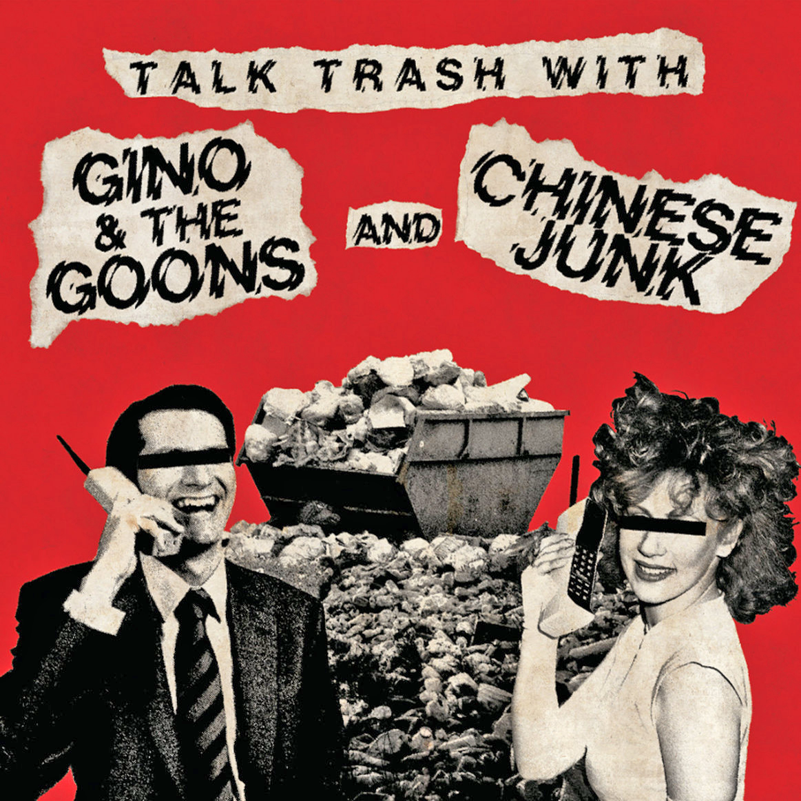 Gino And The Goons / Chinese Junk- Split LP ~RARE RED + WHITE CLASH WAX!