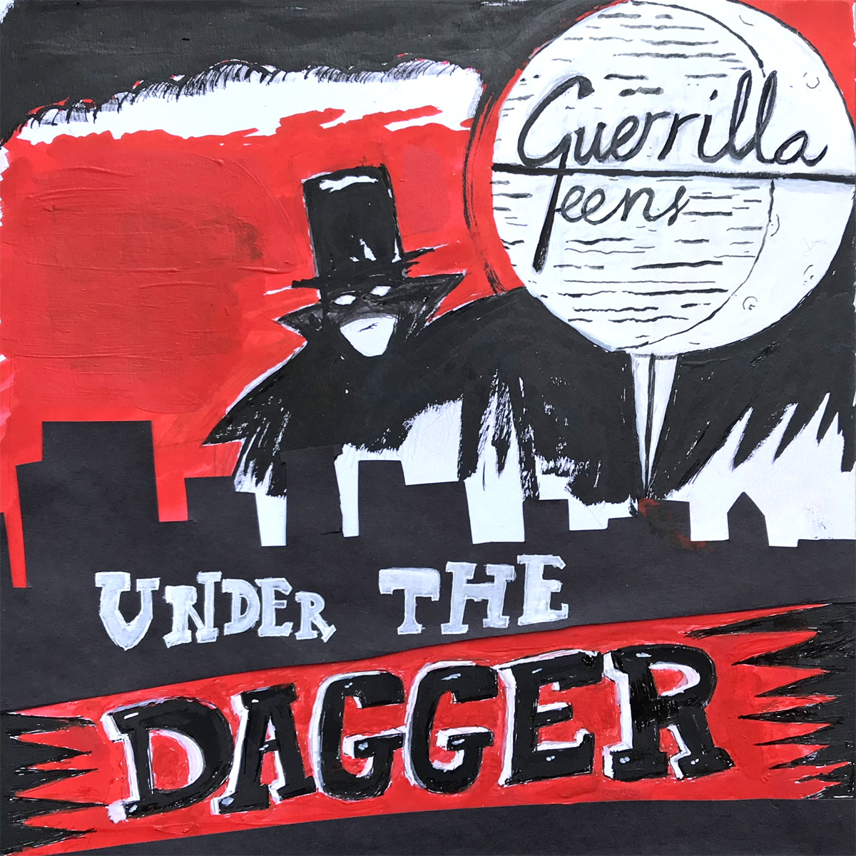 Guerrilla Teens- Under The Dagger LP ~EX HUMPERS / RARE WHITE WAX!