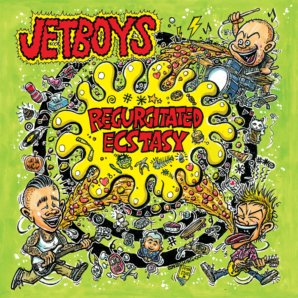Jetboys- Regurgitated Ecstasy LP ~WAX MAGE CHROMA RAINBOW PUKE SWIRL SPECIAL EDITION LTD TO 25 COPIES!