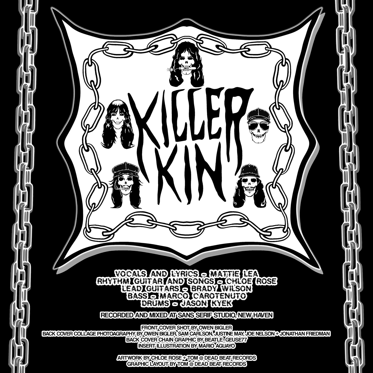 Killer Kin- S/T LP ~SPECIAL EDITION: TRANSPARENT YELLOW VINYL W/ HEAVY SPLATTER + KILLER KIN BUTTON LTD TO 100!
