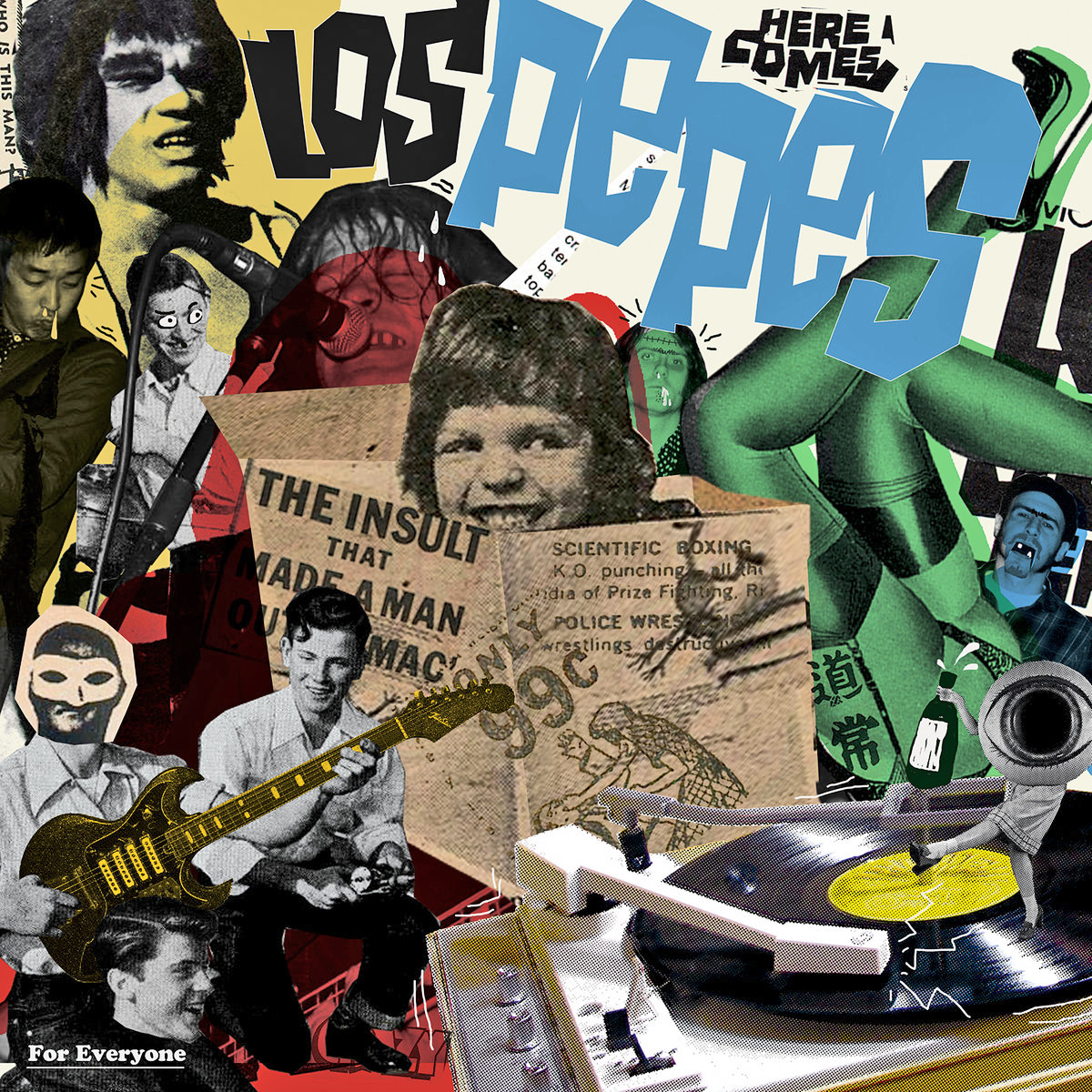 Los Pepes- For Everyone LP ~RARE HALF RED / HALF BLUE SPLIT COLORED WAX LTD TO 200!