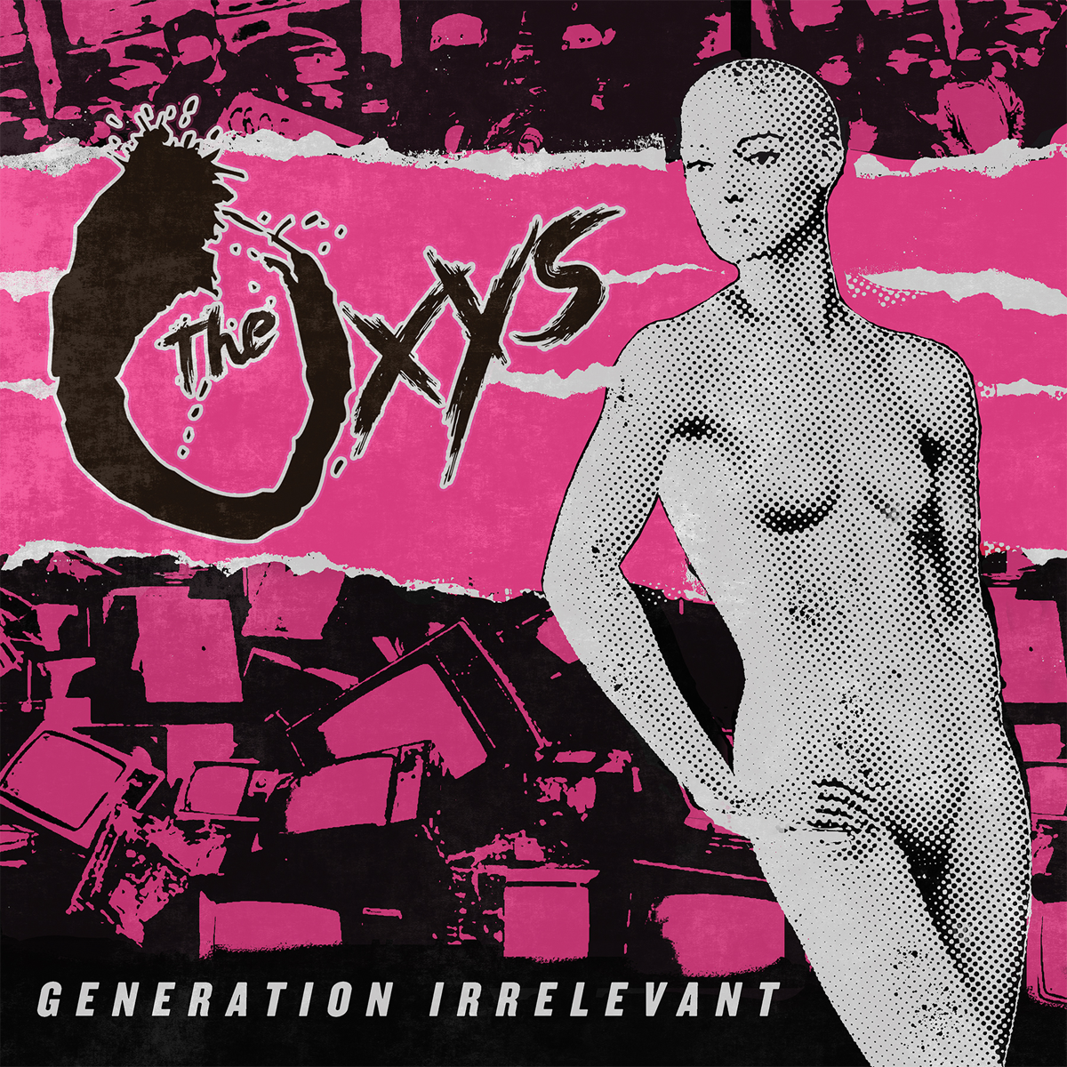 The Oxys- Generation Irrelevant LP ~SPECIAL EDITION : HALF TRANSPARENT PINK / HALF OPAQUE PINK SPLIT COLORED VINYL LIMITED TO 100!