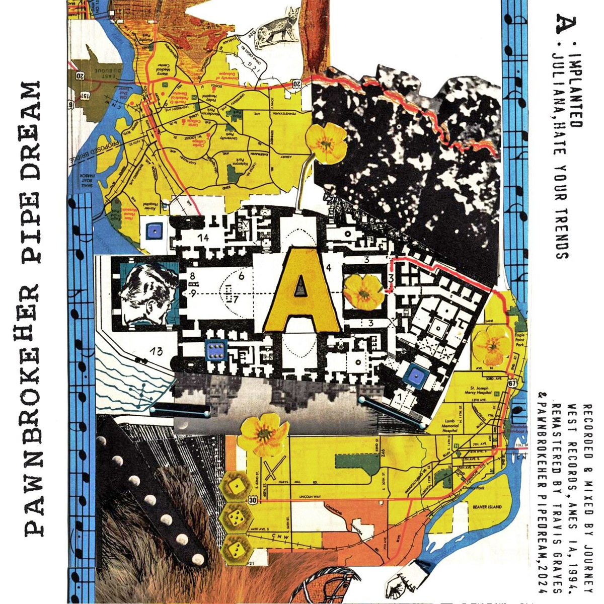 PawnbrokeHer Pipedream- S/T 7" ~REISSUE + UNRELEASED TRACK / RARE WHITE WAX!