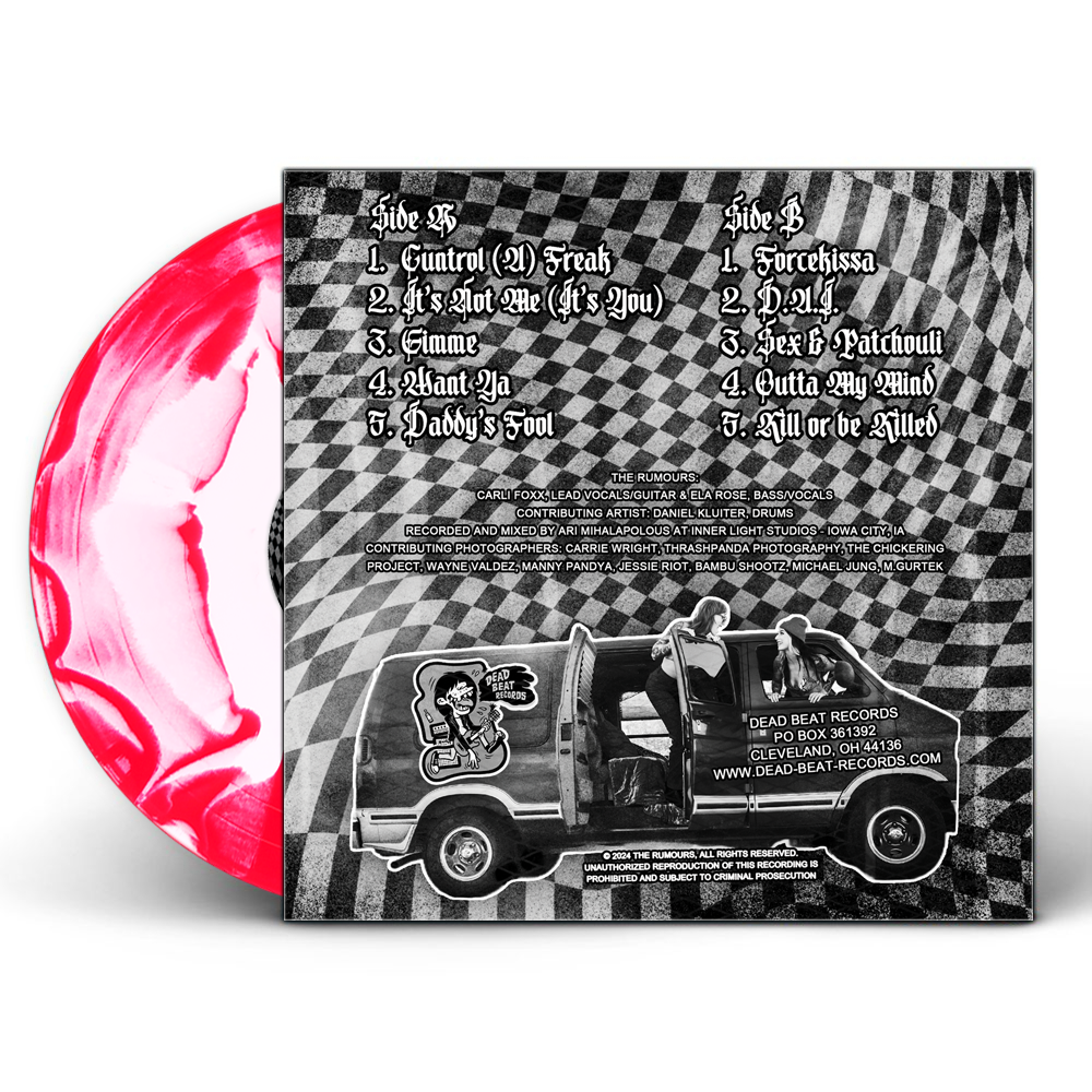 The Rumours- Kill Or Be Killed LP ~RARE RED + WHITE SMASH WAX LTD TO 100 COPIES: 2ND PRESS W/ RED BAND NAME ON COVER!