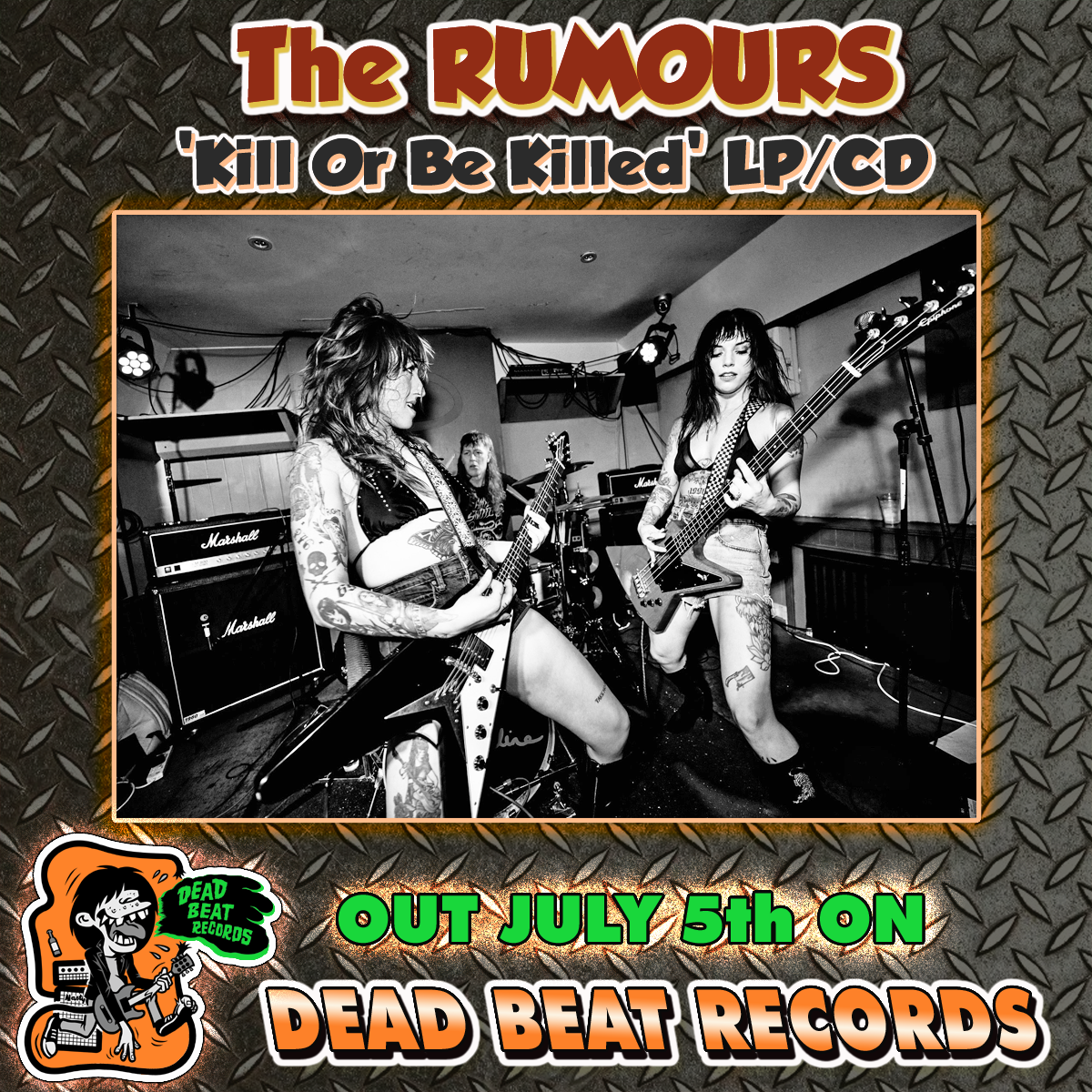 The Rumours- Kill Or Be Killed LP ~GIRLSCHOOL / BLACK WAX!
