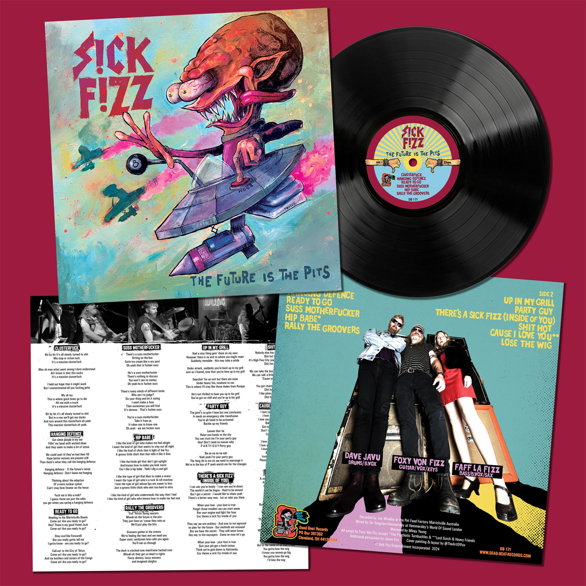 Sick Fizz- The Future Is The Pits LP ~BLACK WAX!