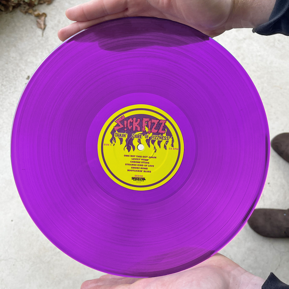 Sick Fizz- Takin’ Care Of Fizzness LP ~RARE SOUR GRAPE PURPLE WAX!