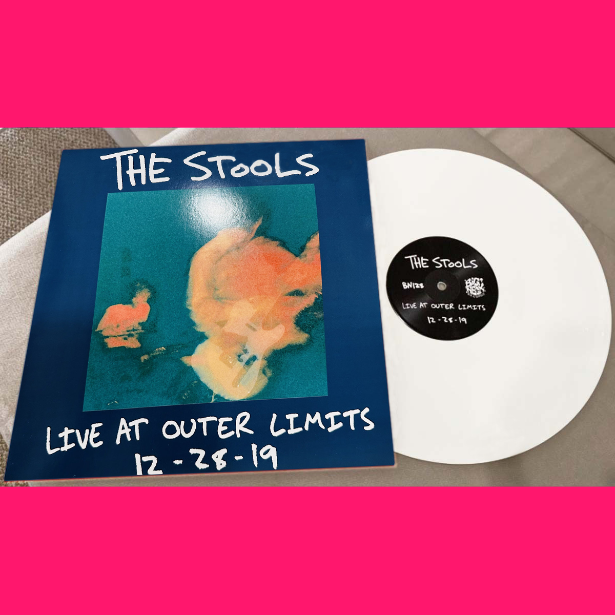 Stools- Live At Outer Limits LP ~REISSUE / RARE BLUE COVER ON WHITE WAX!