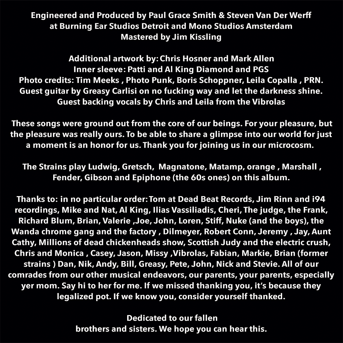 The Strains- Queen Death CD ~W/ 2 UNRELEASED BONUS TRACKS!