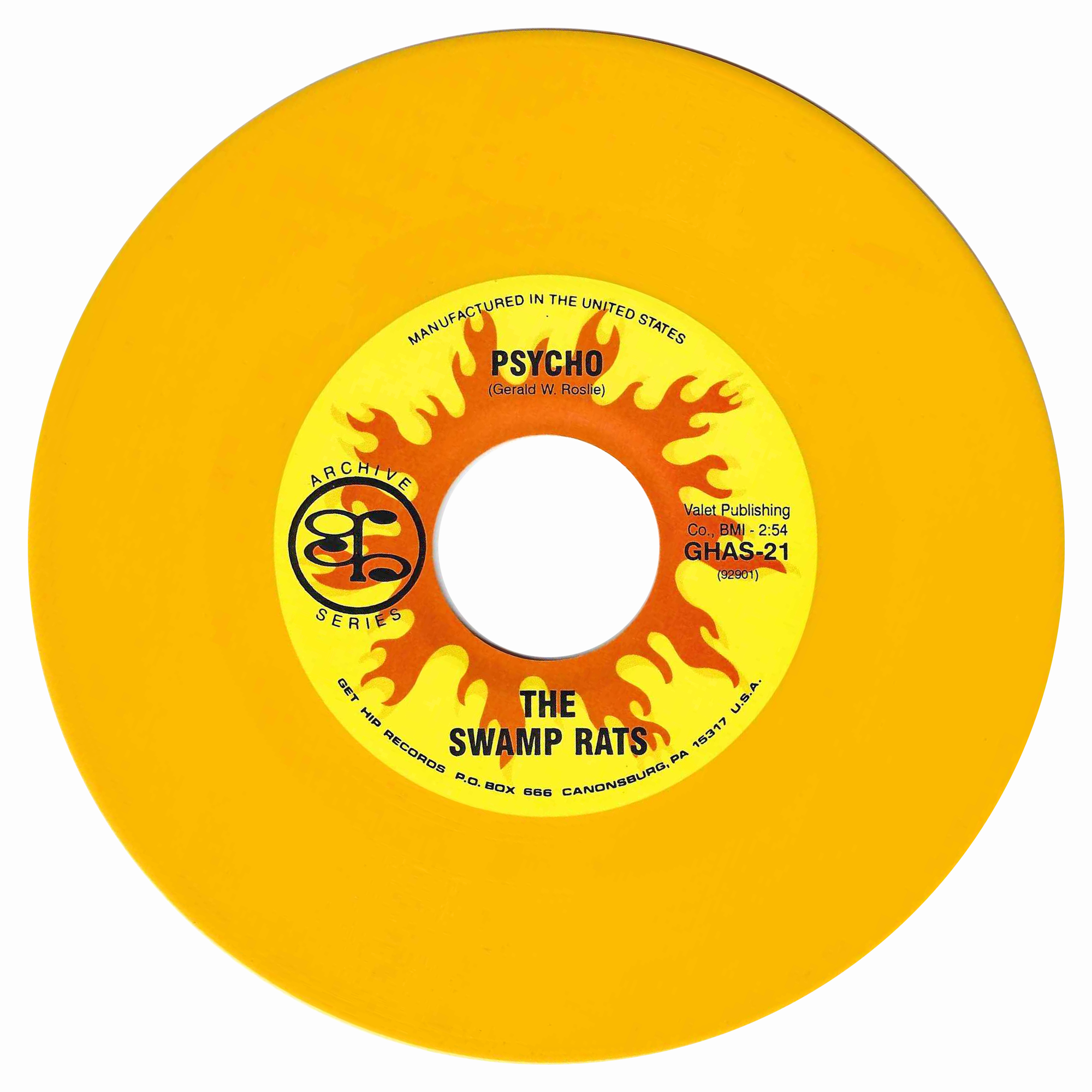 Swamp Rats- Psycho 7” ~REISSUE / RARE YELLOW WAX!