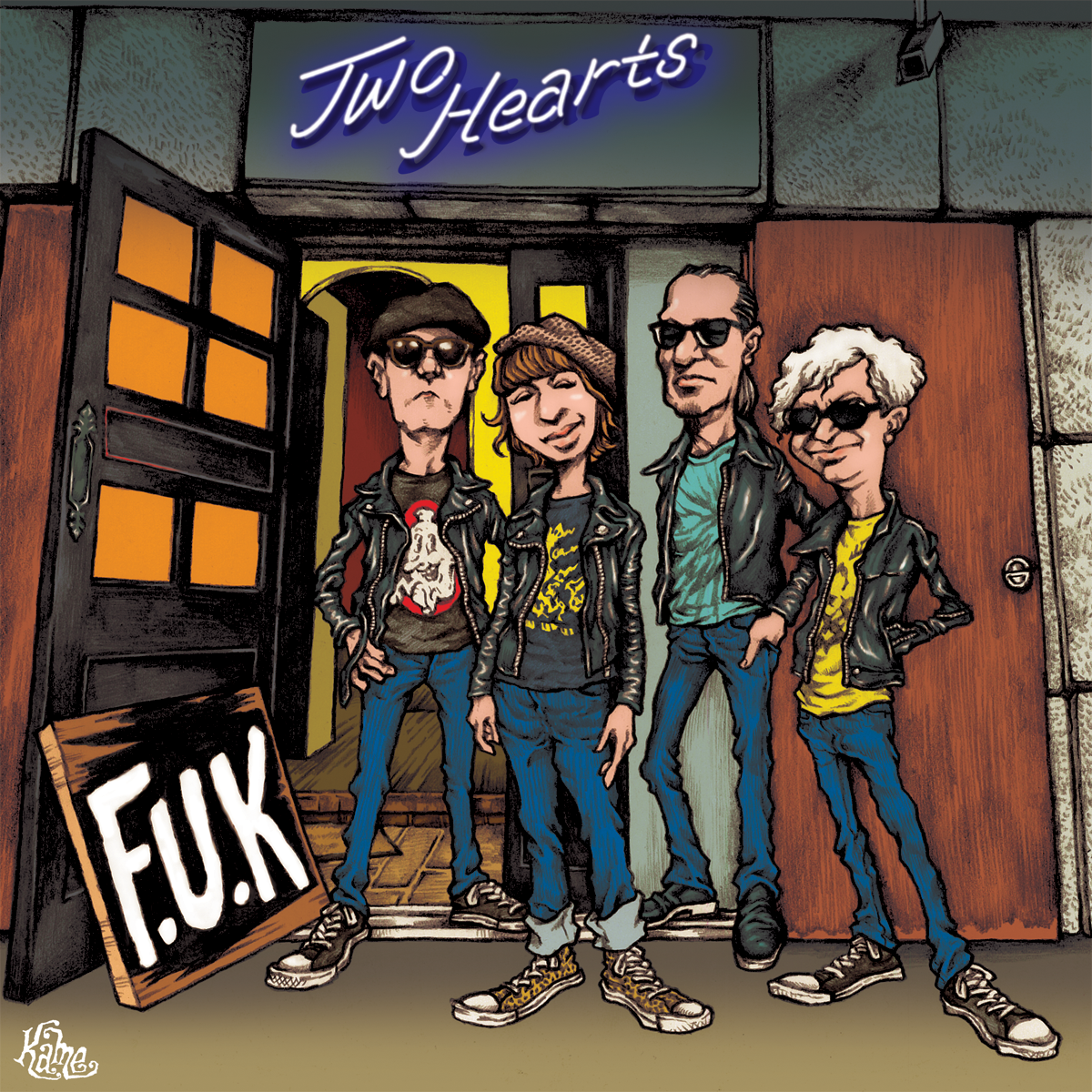 Two Hearts- F.U.K LP ~BLACK WAX / EX TITTY TWISTER!