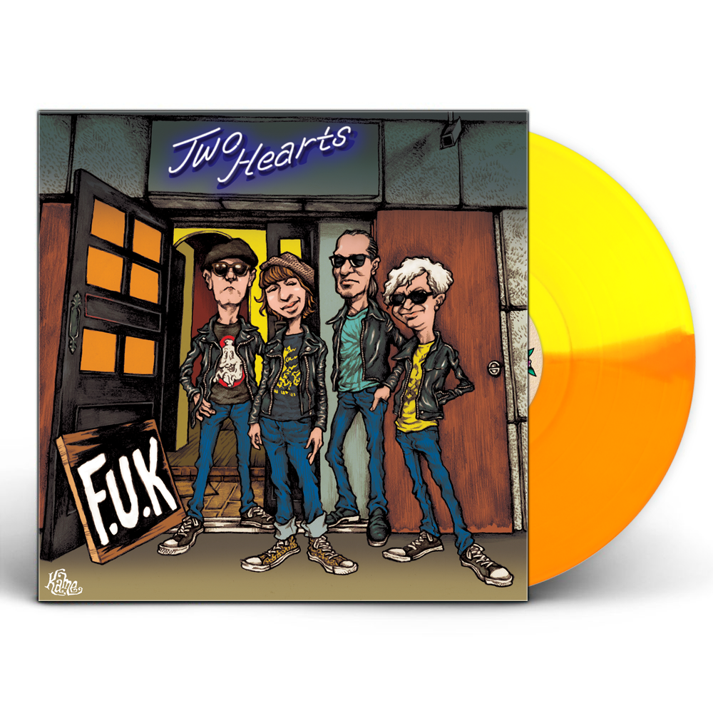 Two Hearts- F.U.K LP ~SPECIAL EDITION: HALF TRANSPARENT YELLOW + HALF TRANSPARENT ORANGE WAX LTD TO 100 COPIES!