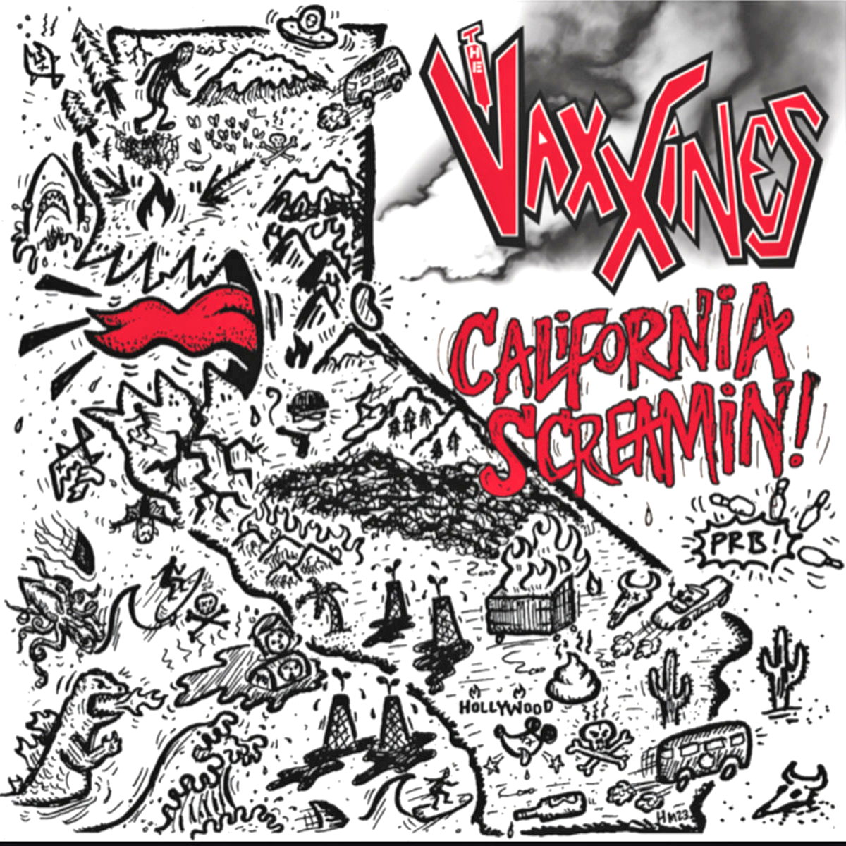 Vaxxines- California Screamin! 7" ~EX STRYCHNINE / PATHOGENS + INCLUDES VAXXINES STICKER!