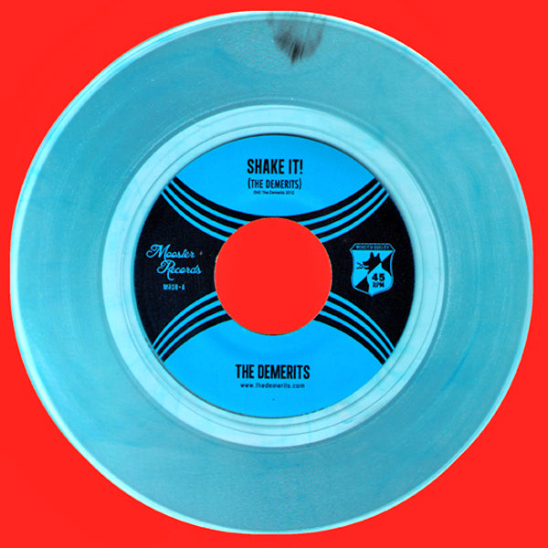 Demerits- Shake 7" ~REVILLOS / BLUE COKE BOTTLE CLEAR WAX LTD TO 100!