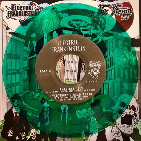 Electric Frankenstein / The Stripp- Split 7” ~RARE GREEN WAX / KILLER!