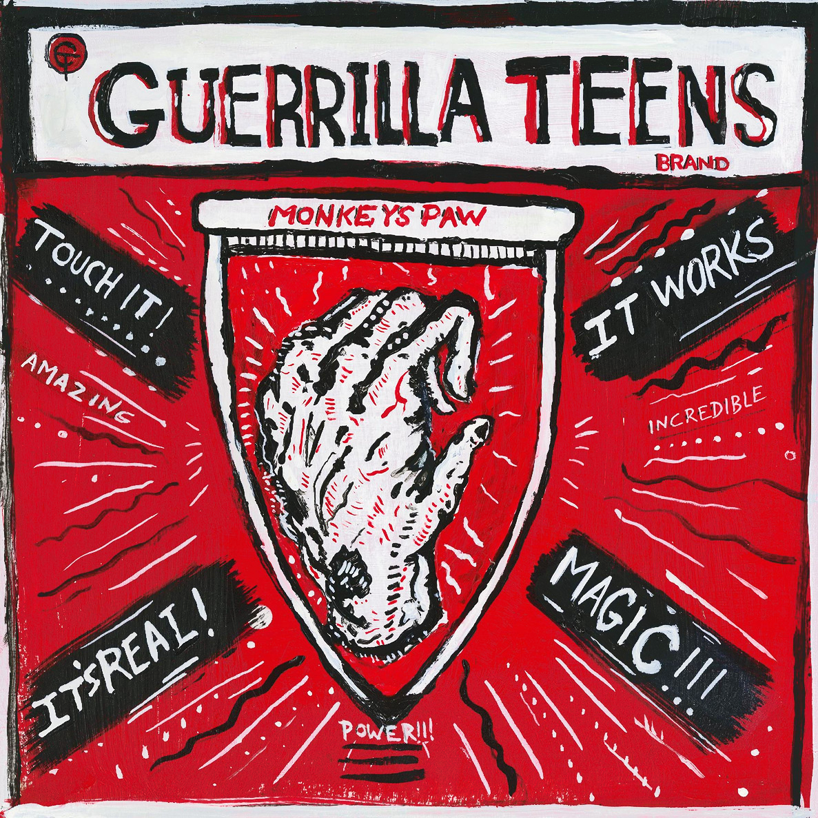 Guerilla Teens- Monkey’s Paw LP ~EX HUMPERS / LOVESORES : RARE WHITE WAX!