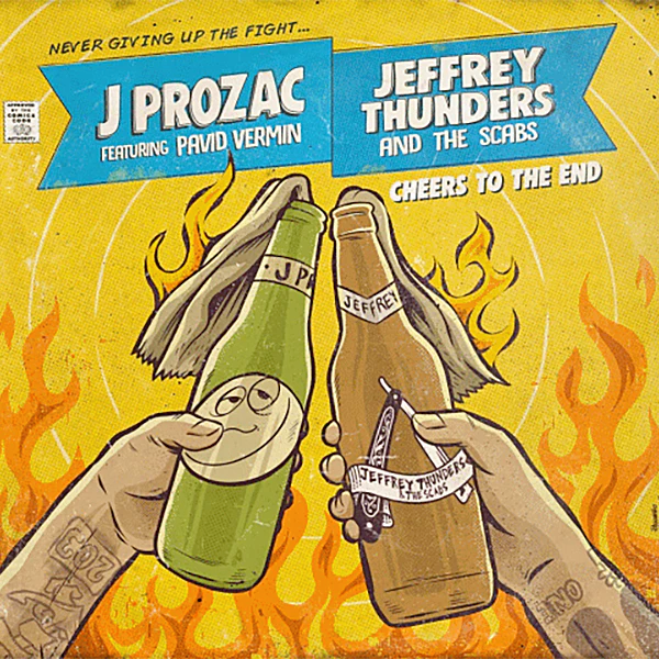 J Prozac / Jeffrey Thunders- Split 7" ~EX PROZACS / RARE YELLOW WAX!