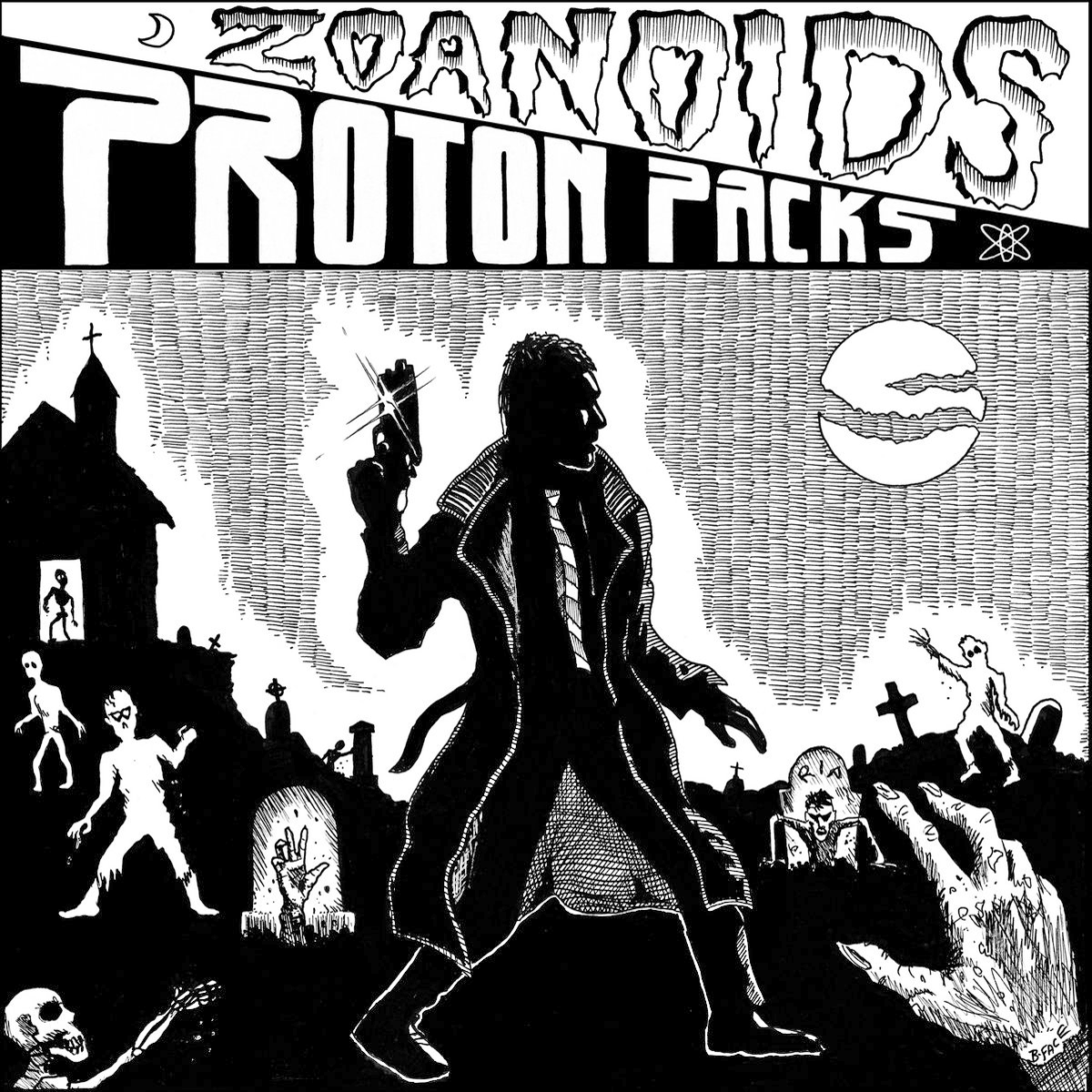 Zoanoids / Proton Packs- Split 7" ~RARE TRANSPARENT GREEN WAX!