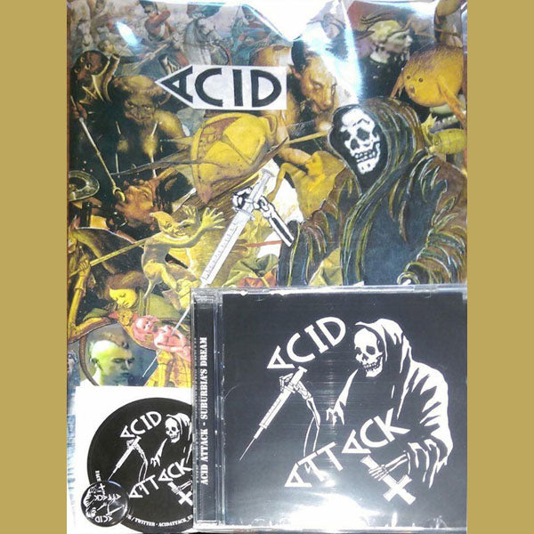 Acid Attack-  Suburbia's Dream CD ~REISSUE W/ BIG BOOKLET / STICKER / PIN!