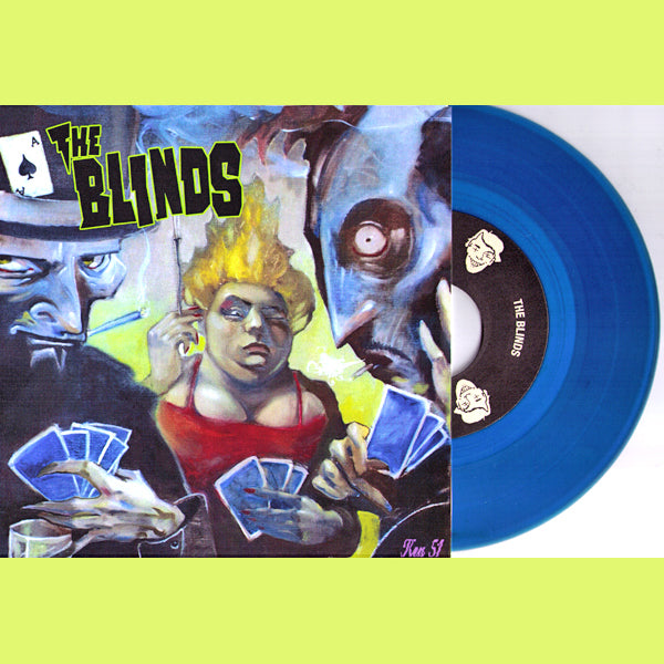 The Blinds- Lost 7" ~RARE BLUE WAX / FULL COLOR COVER!