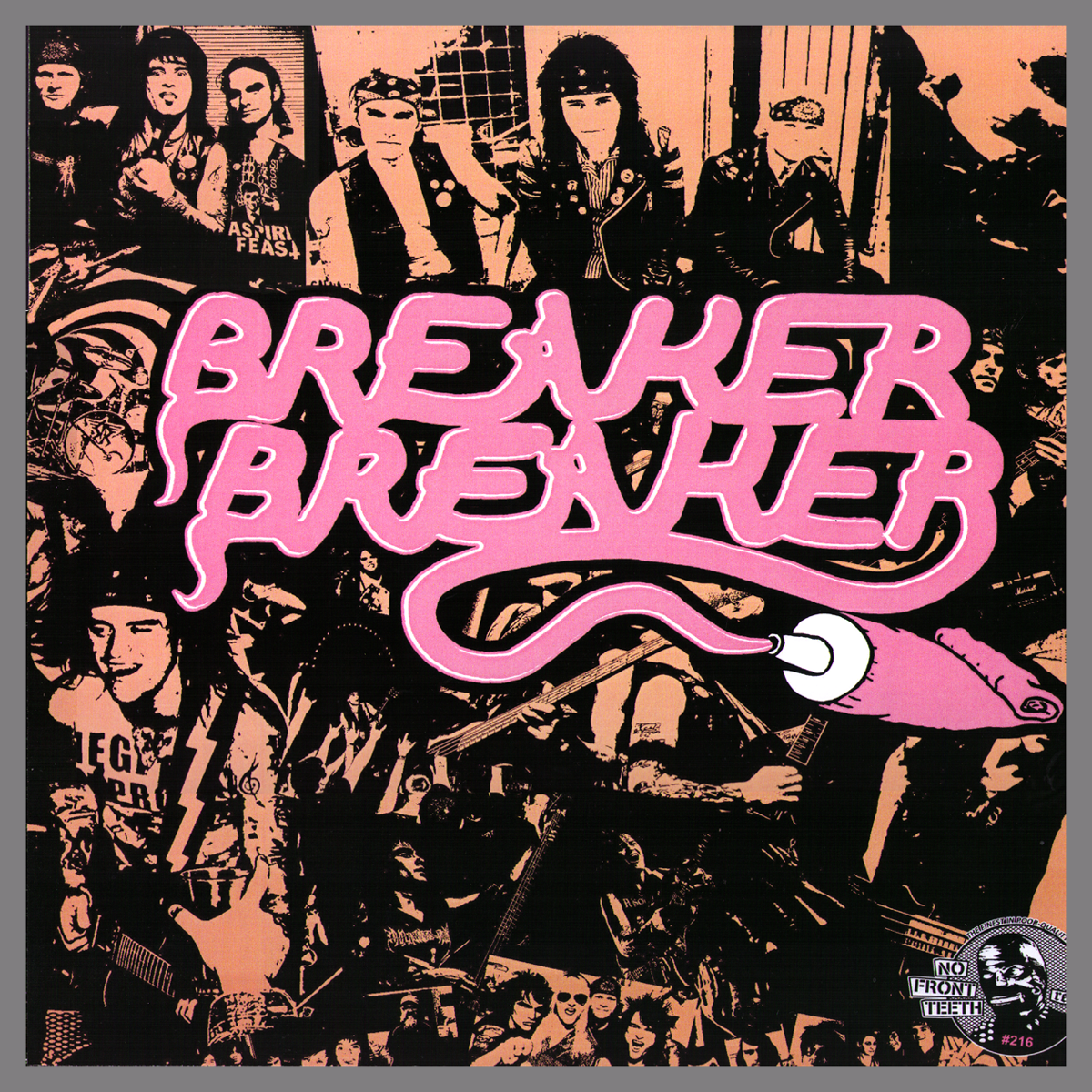 Breaker Breaker- Wreckin' Machine LP ~RARE ALT COVER LTD 50 W/ BUTTON, STICKER, POSTER!