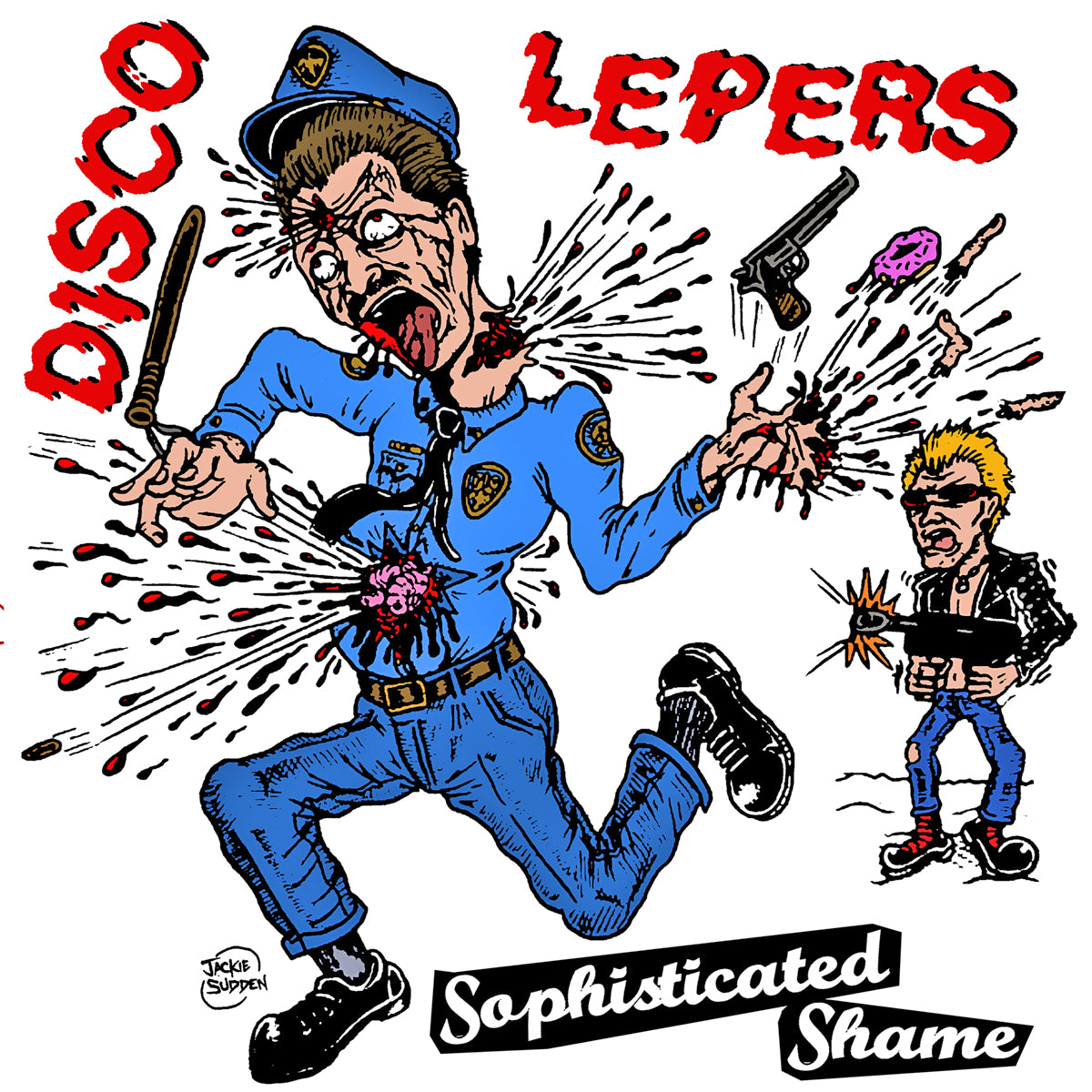 Disco Lepers- Sophisticated Shame LP ~RARE POLICE OFFICER COVER LTD TO 25 COPIES WITH POSTER!