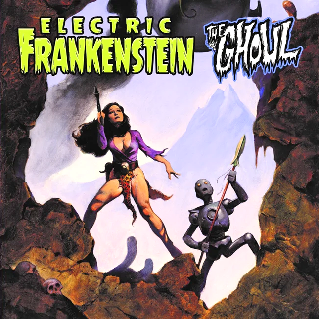 Electric Frankenstein / The Ghoul- Split LP ~RARE TRANSPARENT PURPLE WAX WITH PINK AND WHITE SPLATTERS!