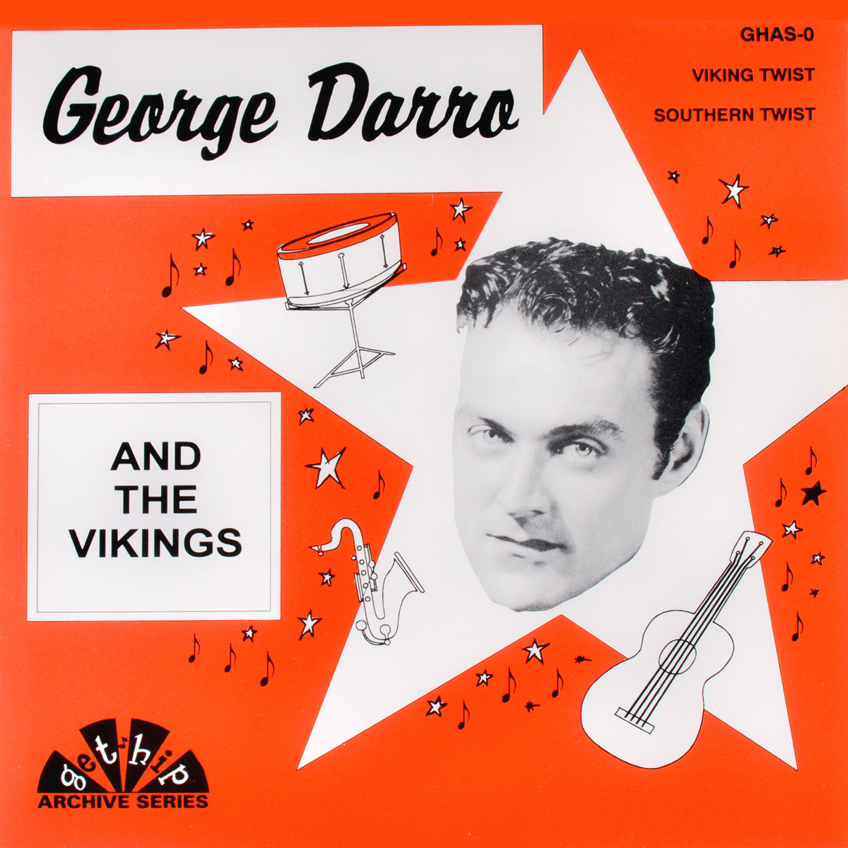 George Darro And The Vikings- Viking Twist 7”~REISSUE W/ JUKEBOX LABELS!