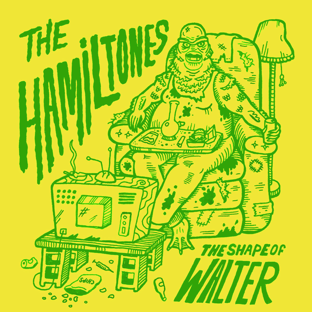 Hamiltones- Shape Of Walter 7” ~PHANTOM SURFERS / RARE BLUE WAX!