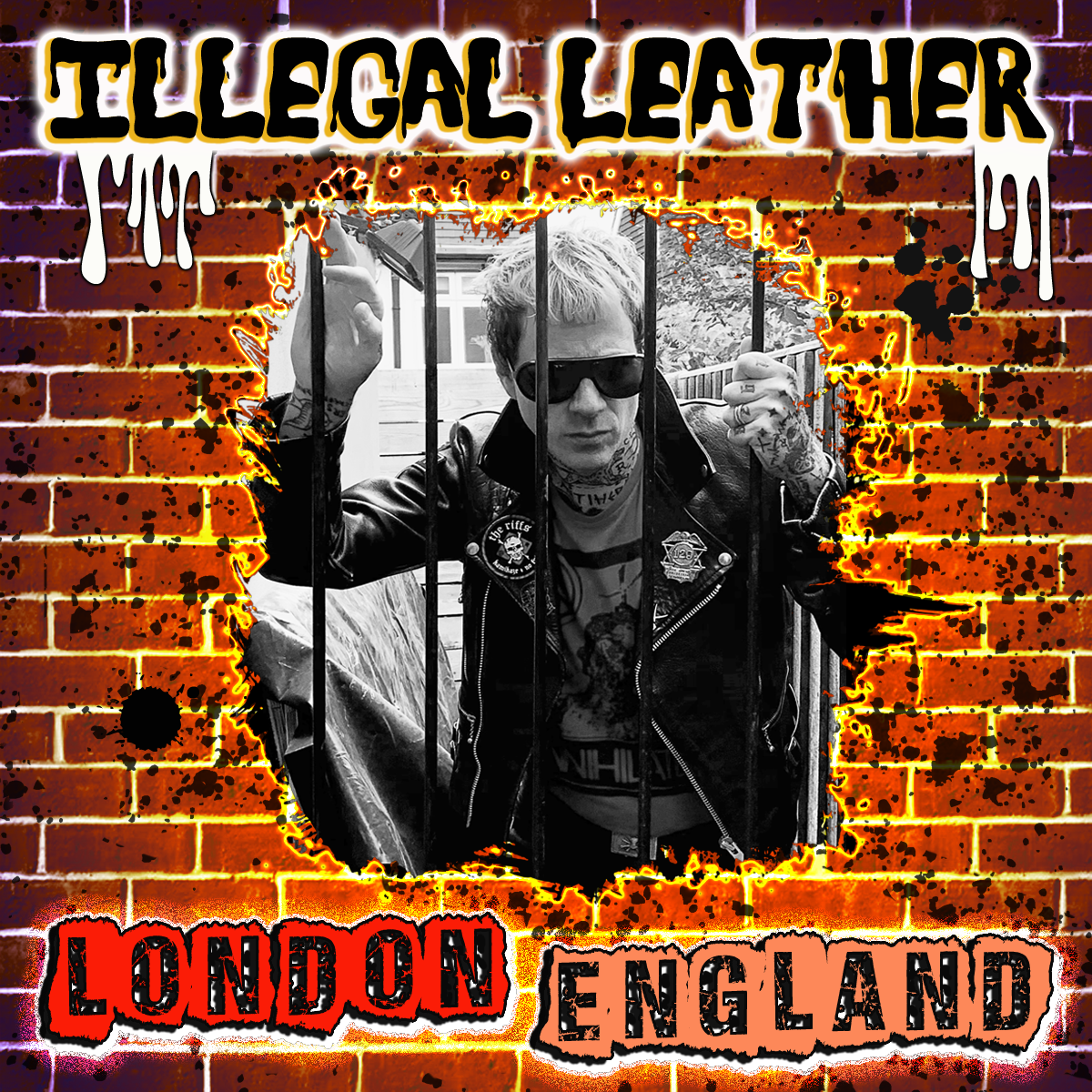 Illegal Leather- Raw Meat LP ~SPLIT SPLAT COLORED VINYL SPECIAL EDITION LIMITED TO 100!