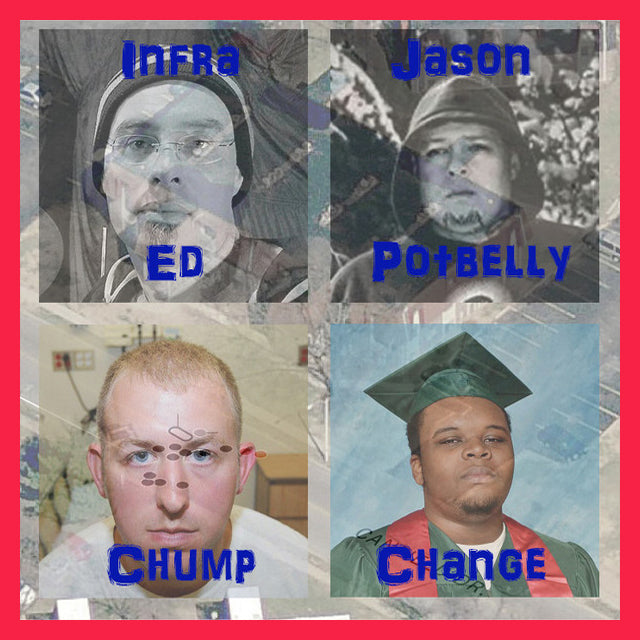 Infra Ed & Jason Potbelly / Chump Change- Split 7” ~ORANGE STARBURST COLORED WAX!