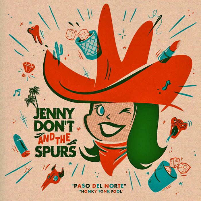 Jenny Don’t And The Spurs -Paso Del Norte 7" ~EX DEAD MOON / PIERCED ARROWS / RATS!