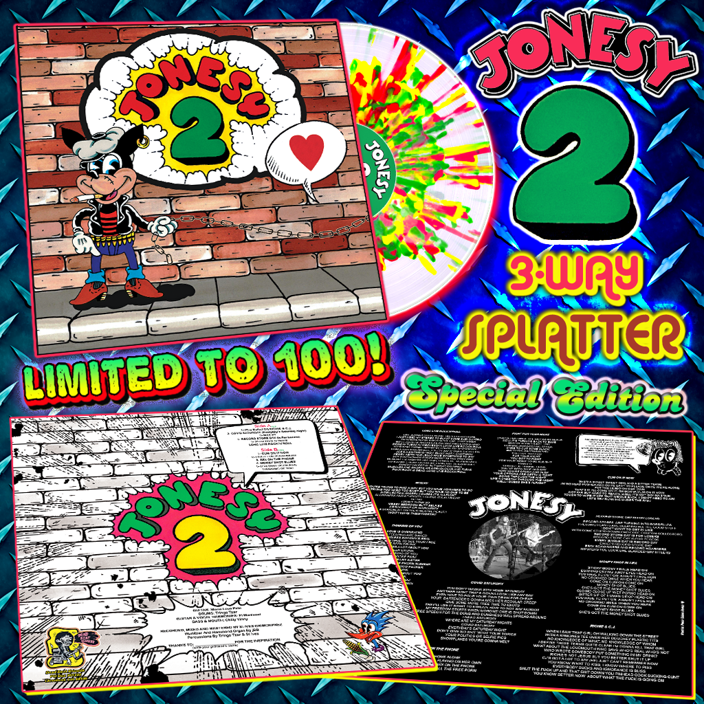 Jonesy- '2' LP ~"3-WAY" SPLATTER SPECIAL EDITION LIMITED TO 100!