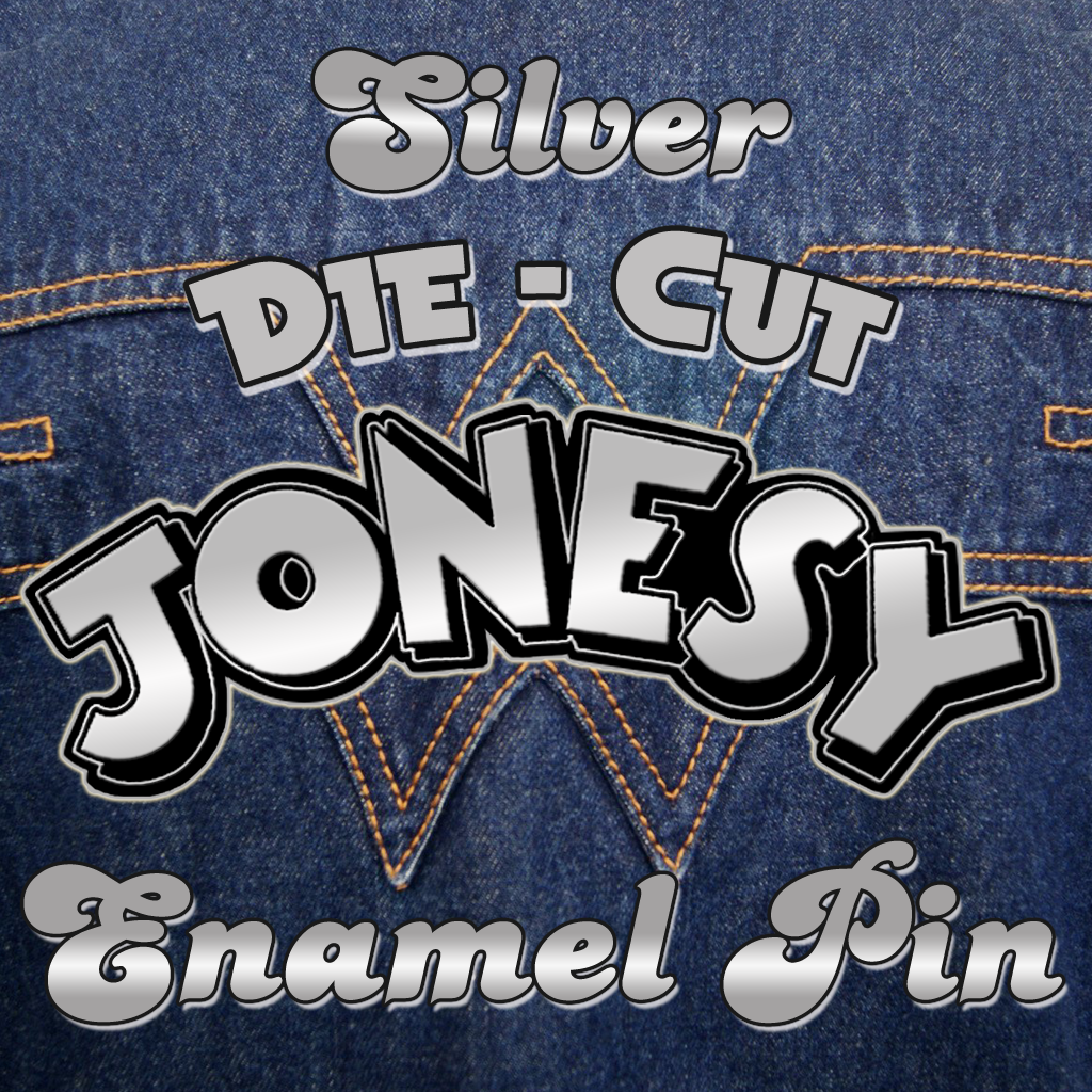 Jonesy- S/T LP ~SILVER BUNDLE W/ CHERRY RED WAX + SILVER DIE-CUT PIN!