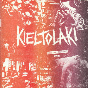 KIELTOLAKI-  Kuoleva Systeemi 7" ~100 BLUE VINYL! - Feral Ward - Dead Beat Records