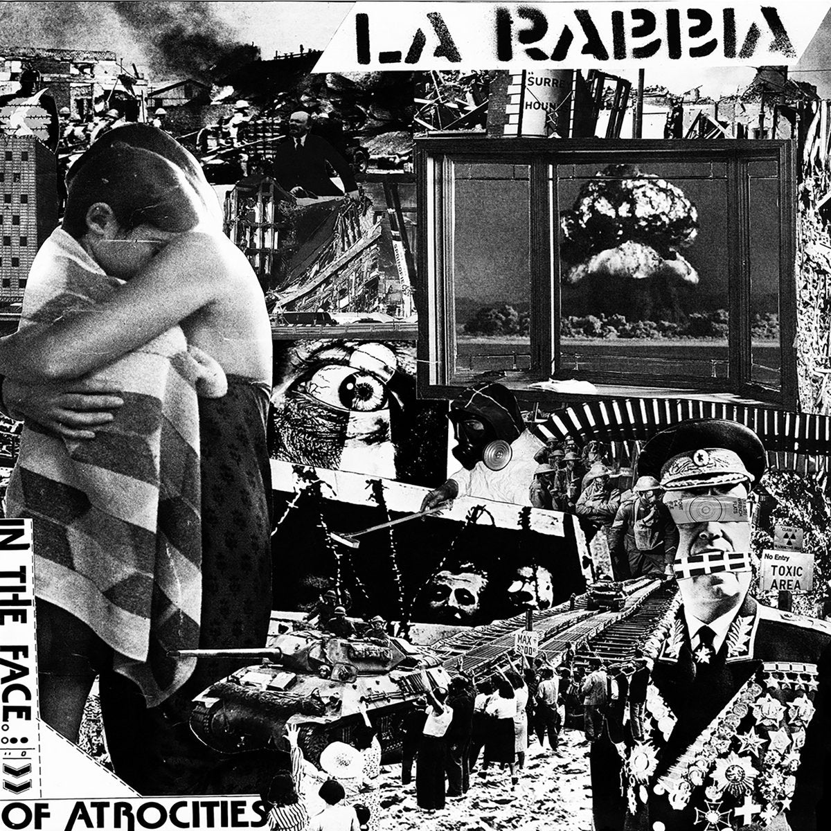 La Rabbia- In The Face Of Atrocities LP ~EX GAGGERS W/ FOLD OUT LYRICS SHEET POSTER!