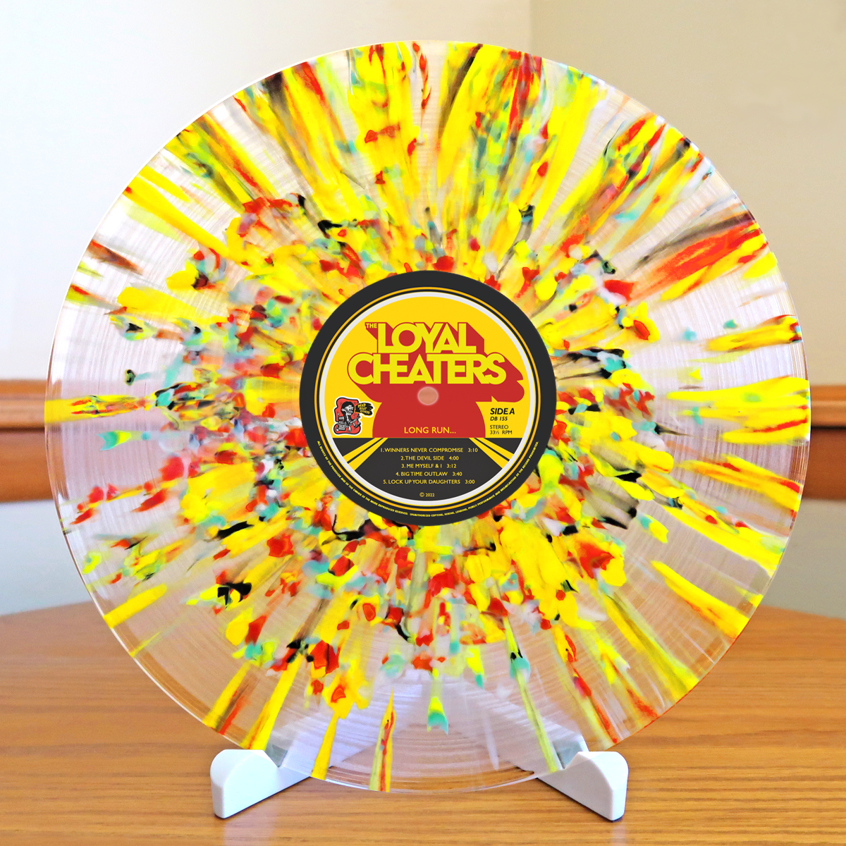 The Loyal Cheaters- Long Run... All Dead LP ~PSYCHO SPLATTER SPECIAL EDITION W/ METAL DIE-CUT PIN LTD TO 100!