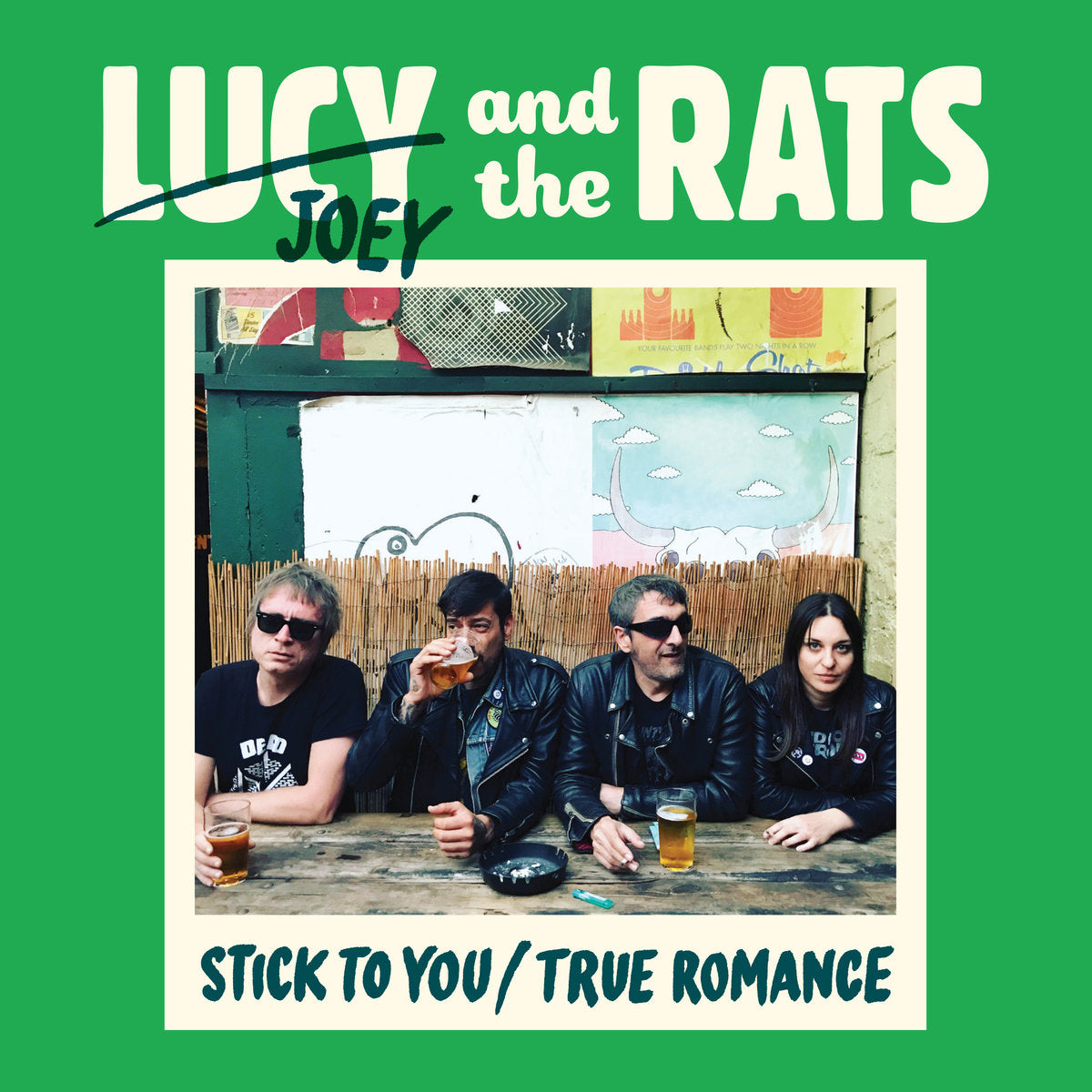 Lucy And The Rats- Stick To You 7” ~RARE BLUE / GREEN WAX LIMITED TO 100!