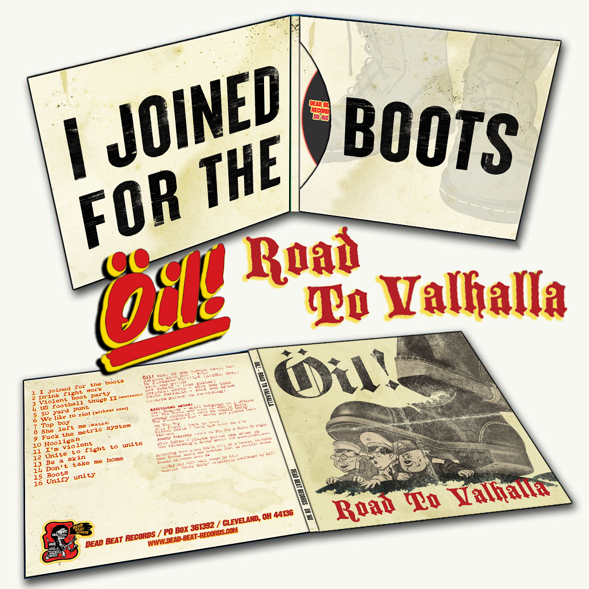 Öil!- Road To Valhalla CD ~EX RANDUMBS, WORKIN’ STIFFS W/ TEMPLARS, HARD SKIN, SWINGIN’ UTTERS GUYS!