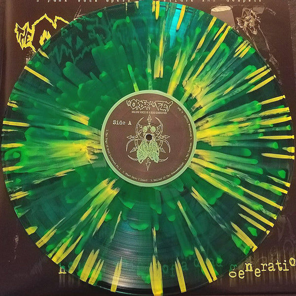 Order Of The Fly- Hollow Voices Of A Dead Generation LP ~GATEFOLD COVER + RARE CLEAR BLOWFLY GREEN WAX WITH BILE YELLOW SPLATTERS LTD TO 100 COPIES!