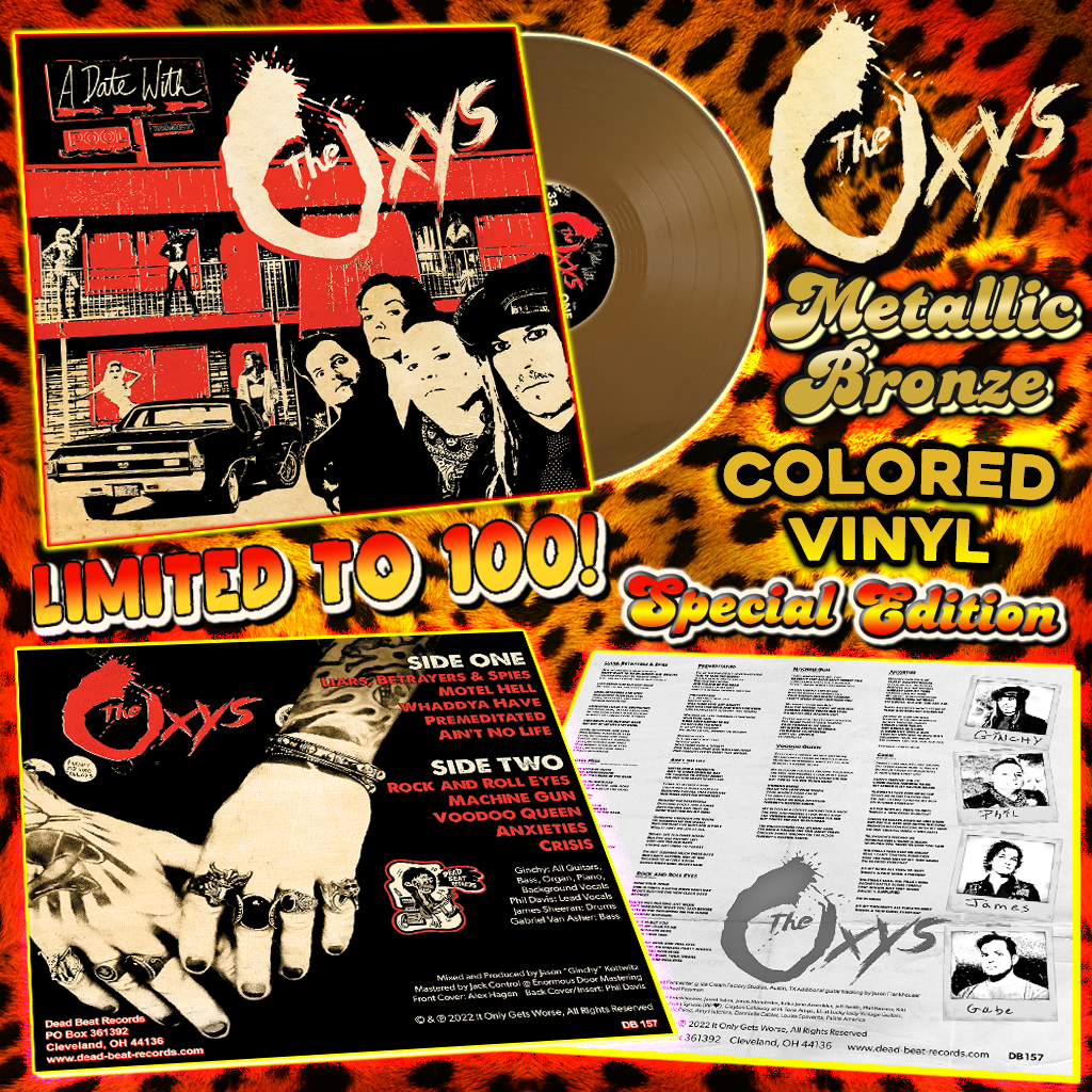The Oxys- A Date With The Oxys LP ~METALLIC BRONZE SPECIAL EDITION LIMITED TO 100!