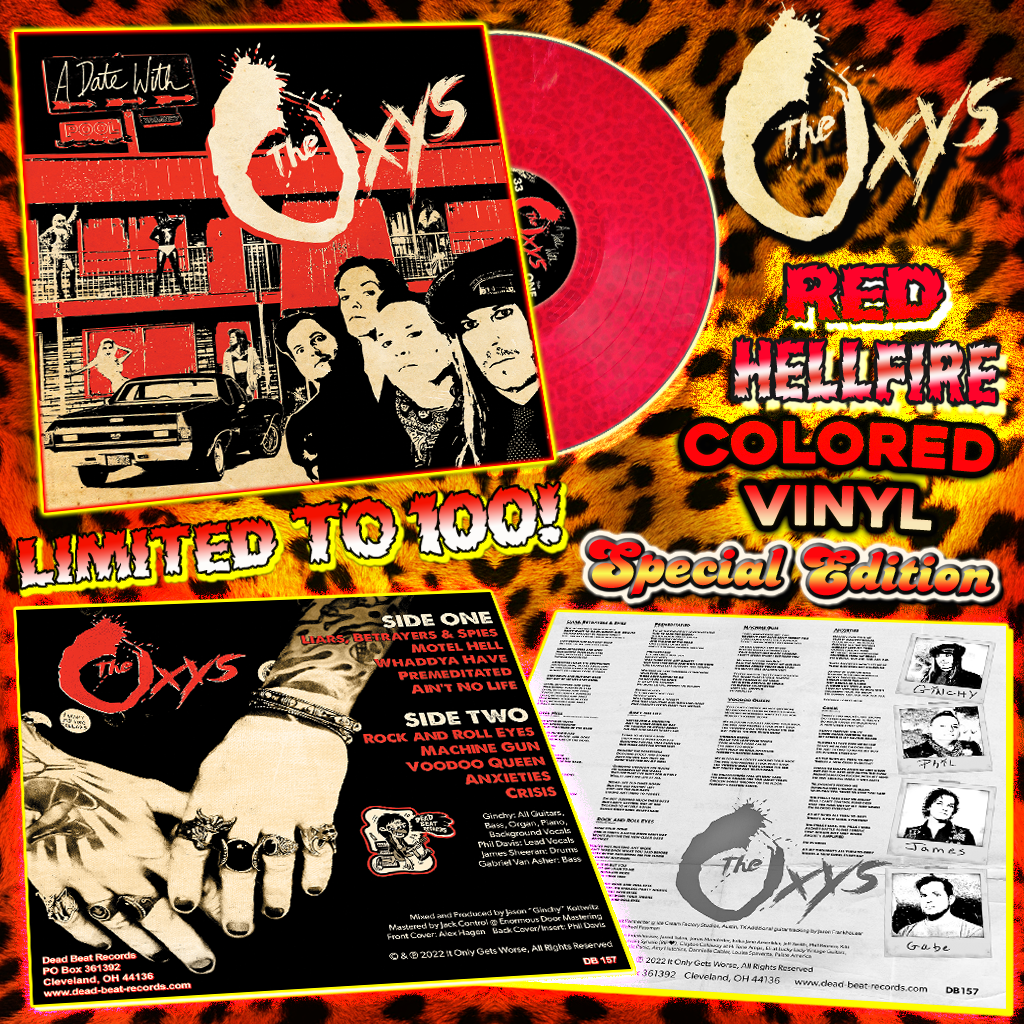 The Oxys- A Date With The Oxys LP ~RED HELLFIRE SPECIAL EDITION LIMITED TO 100!