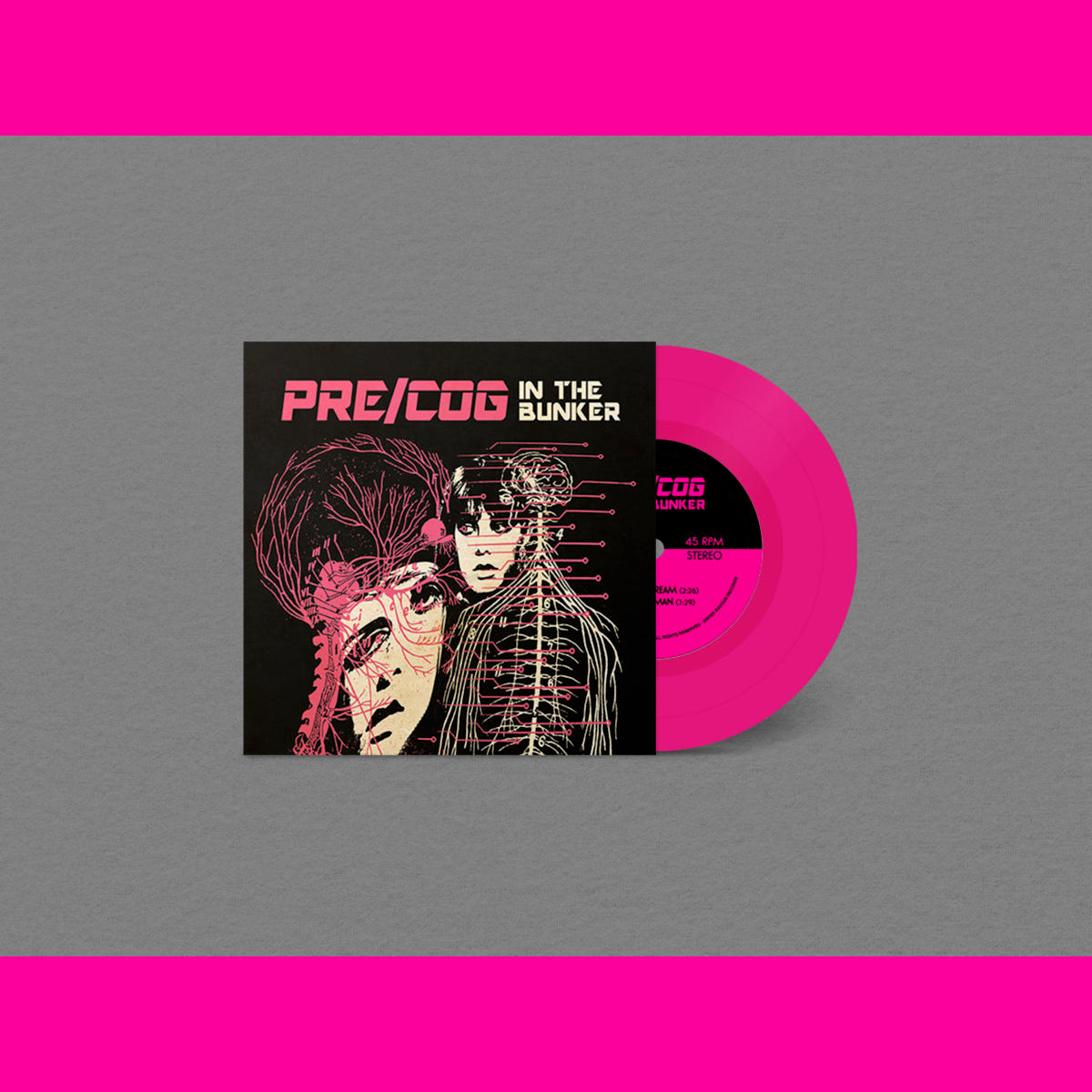 Pre/Cog In The Bunker- Precog’s Dream 7" ~RARE OPAQUE MAGENTA WAX LTD TO 100!
