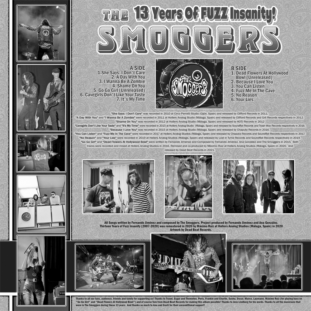 The Smoggers- 13 Years Of Fuzz Insanity! LP ~REISSUE W/ 2 UNRELEASED BONUS TRACKS!