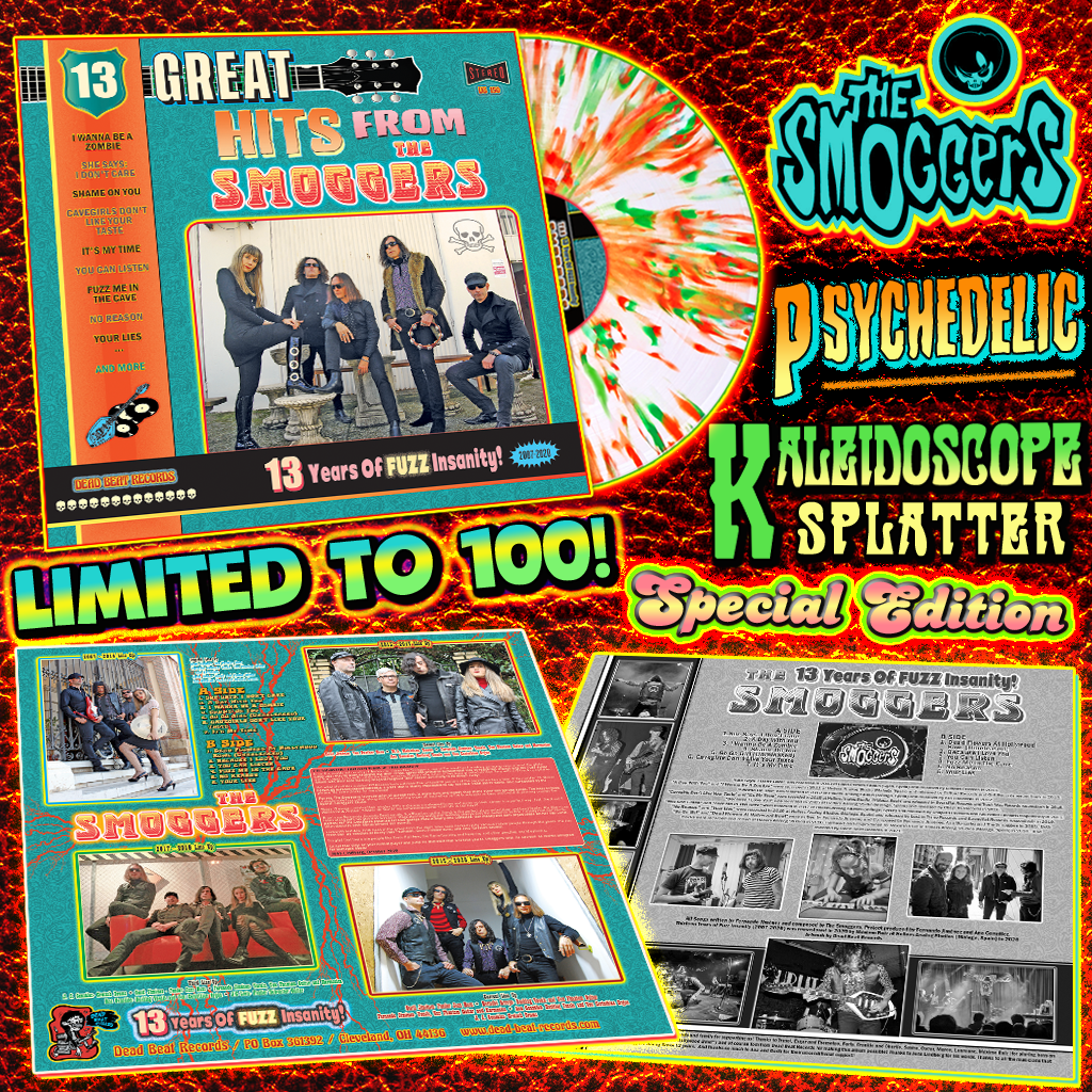 The Smoggers- 13 Years Of Fuzz Insanity! LP ~PSYCHEDELIC KALEIDOSCOPE SPLATTER SPECIAL EDITION LIMITED TO 100!